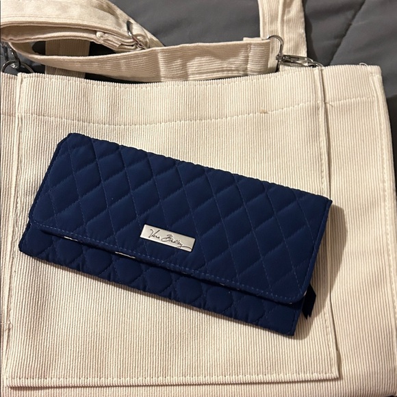 Vera Bradley Handbags - Vera Bradley Navy Quilted Wallet